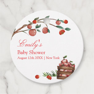 Rustikale Farm Ladybug Apple Girl Babydusche Geschenkanhänger