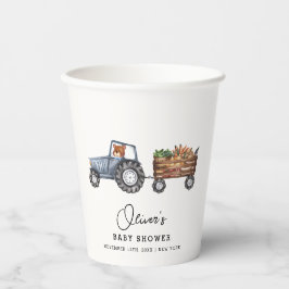 Rustikale Farm Traktor Teddy Bear Babydusche Pappbecher