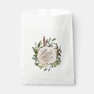 Rustikale Farmhaus-Scheune Botanische Babyparty Geschenktütchen