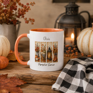 Rustikale Farmhouse-Kürbis-Saison-Herbst-Kaffeetas Tasse