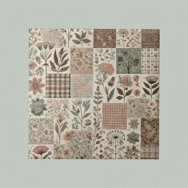 Rustikale Farmhouse-Salbei-Grüne Patchwork-Quilt-B Fliese (Von Creator hochgeladen)