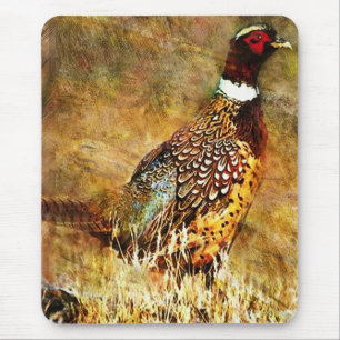 Rustikale Fasan-Malerei-Mausunterlage Mousepad