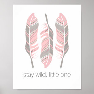 Rustikale Federn Bleiben Wild Personalisierte Wand Poster