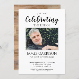 Rustikale Feier des Lebens mit Foto Einladung