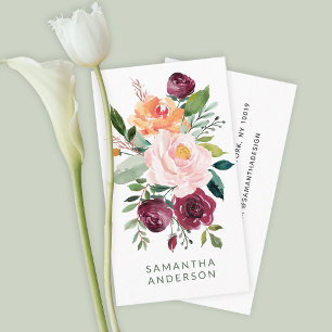 Rustikale Feminine Floral Bouquet Entrepreneur Visitenkarte
