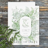 Rustikale Fern Green Foliage White Wedding
