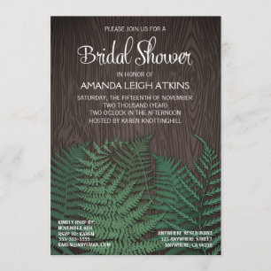 Rustikale Fern Wedding Bridal Einladungen