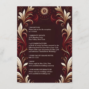 Rustikale Fiesta Floral Rose Spanische Hochzeit Begleitkarte