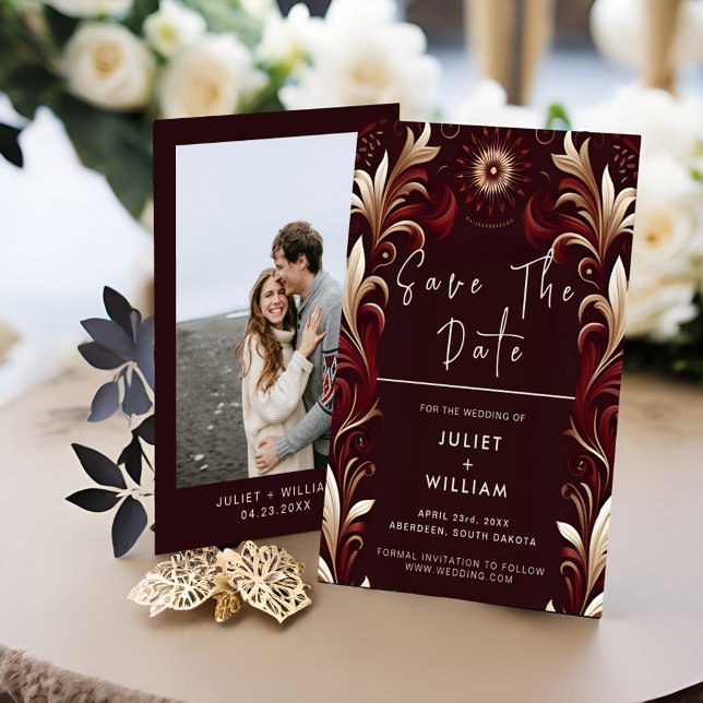 Rustikale Fiesta Floral Rose Spanische Hochzeit Save The Date (Von Creator hochgeladen)