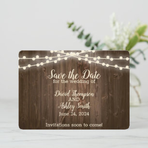Rustikale Flachkarte Save the Date
