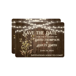 Rustikale Flachkarte Save the Date