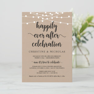 Rustikale Flitterwochen, Happily Ever After Feier  Einladung