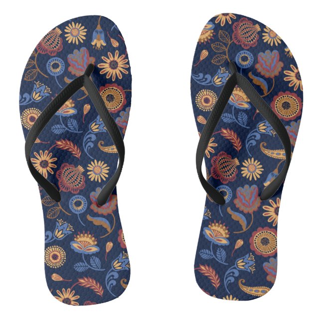 Rustikale Flora Flip Flops (Fußbett)