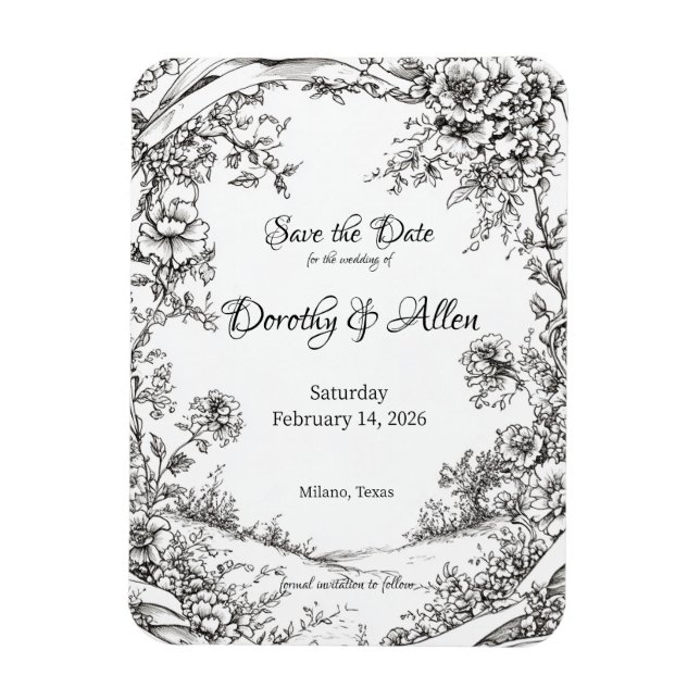 Rustikale Flora Magnet (Vertikal)