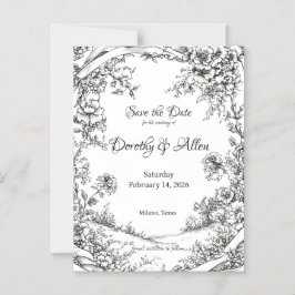 Rustikale Flora Magneteinladung