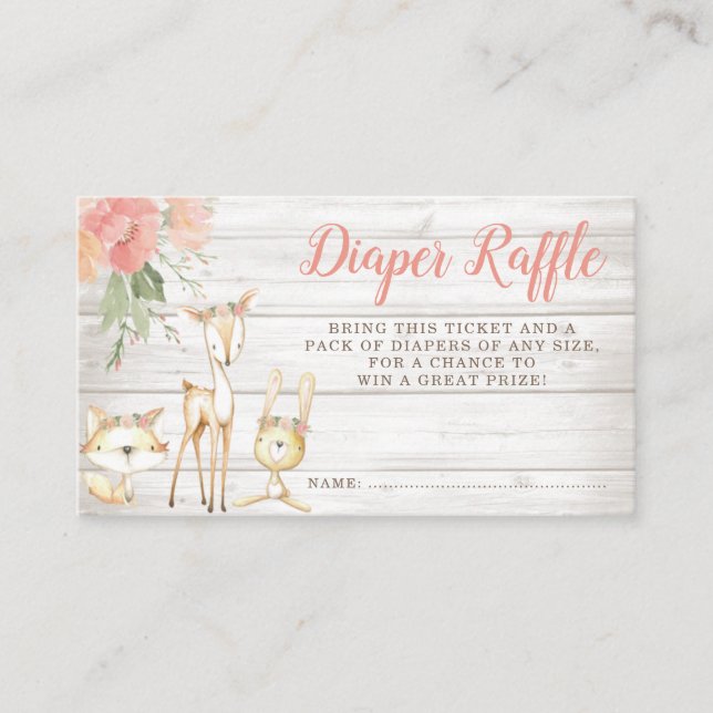 Rustikale Flora und Fauna Begleitkarte (Vorderseite)