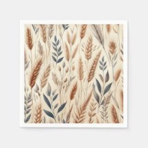 Rustikale Flora Watercolor Wheat Elegante Hochzeit