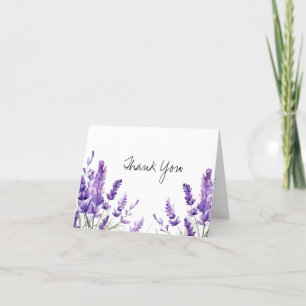 Rustikale Florale Eleganz Lavendel-Brautparty Dankeskarte
