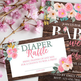 Rustikale, florale Faltkarte für die Faltschachtel Begleitkarte