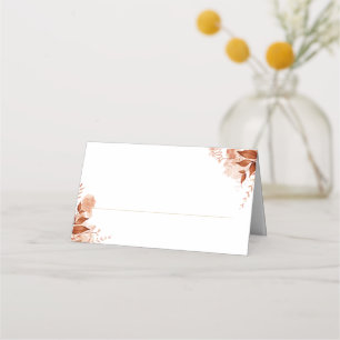Rustikale Florale Herbst-Hochzeit in Gold Platzkarte