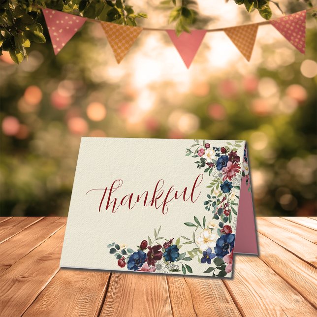 Rustikale Florals Holiday Generic Custom Message Karte (Von Creator hochgeladen)