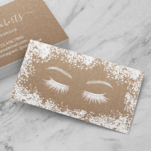 Rustikale Floren-Wimpern-Brauen-Makeup-Artist-Salo Visitenkarte
