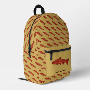 Rustikale Forelle Bedruckter Rucksack
