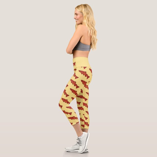 Rustikale Forelle Capri Leggings (Links)