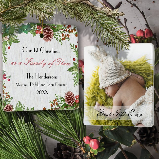 Rustikale Foto-Familie des 3. Keramikornament (Von Creator hochgeladen)