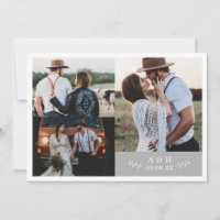 Rustikale Fotocollage Hochzeit Danke Karte