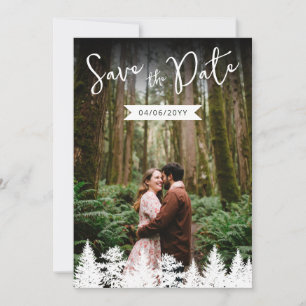 Rustikale Fotomodelle und Formen von Brettern Save The Date