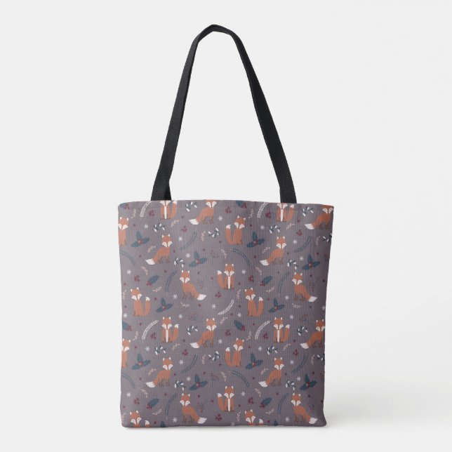 Rustikale Fox Tote Tasche - Niedliche Natur (Rückseite)