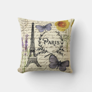 rustikale französische Landskripte paris eifftower Kissen