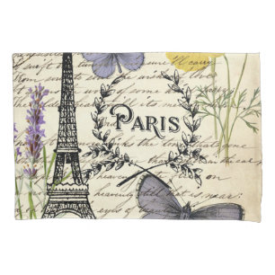rustikale französische Landskripte paris eifftower Kissenbezug