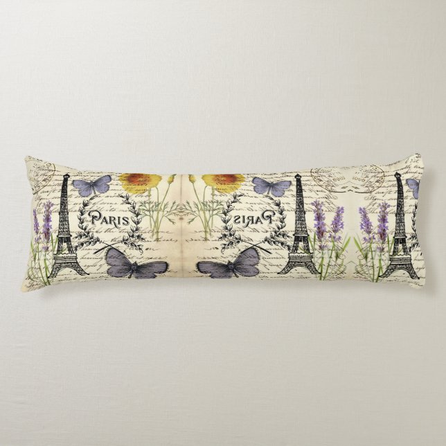 rustikale französische Landskripte paris eifftower Seitenschläferkissen (Vorderseite)