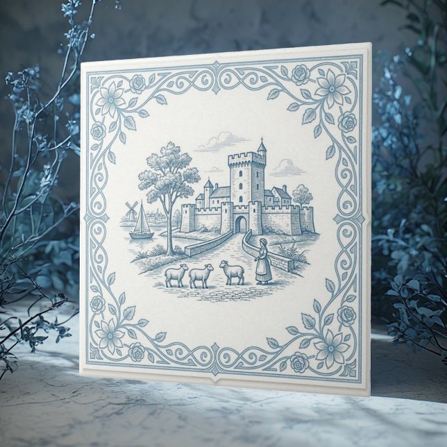 Rustikale französische Provinz Shabby Chic Vintage Fliese (Rustic French Provincial Shabby Chic Vintage Fort Ceramic Tile)