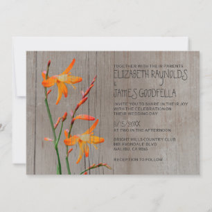 Rustikale Freesia Wedding Einladungen