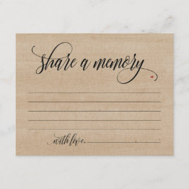 Rustikale Freigabe eines Beileids, Gedenkkarte Einladung