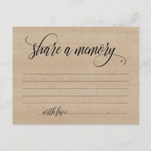 Rustikale Freigabe eines Beileids, Gedenkkarte Einladung