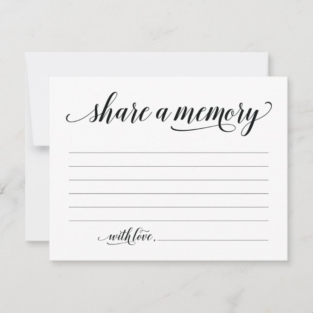 Rustikale Freigabe eines Beileids, Gedenkkarte Einladung (Vorderseite)