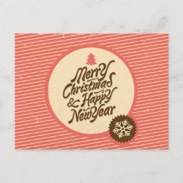 Rustikale frohe Weihnachten Neues Jahr Retro Snowf