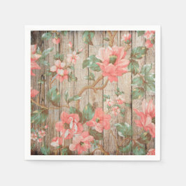 Rustikale Frühlingsblüten Hochzeitspapier Napkins Serviette