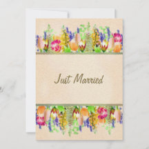 Rustikale Frühlingsfloral Just Married Wedding