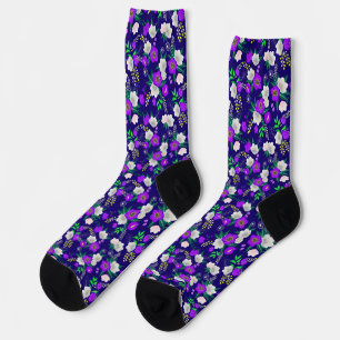 Rustikale Frühlingspanik Blume Bouquet Socken