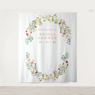 Rustikale Frühlingswilde Blume Bridal Foto Hinterg Wandteppich