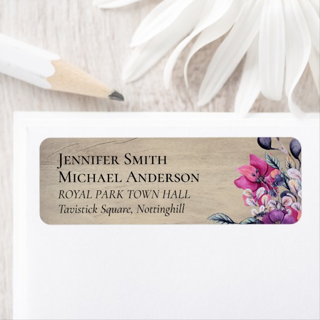 Rustikale Fuchsia Floral Woodland Wedding (Insitu)