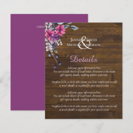 Rustikale Fuchsia Floral Woodland Wedding
