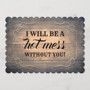 Rustikale Fun Bridesmaid / Trauzeugin Vorschlag Einladung