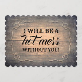 Rustikale Fun Bridesmaid / Vorschlag für eine Trau Einladung