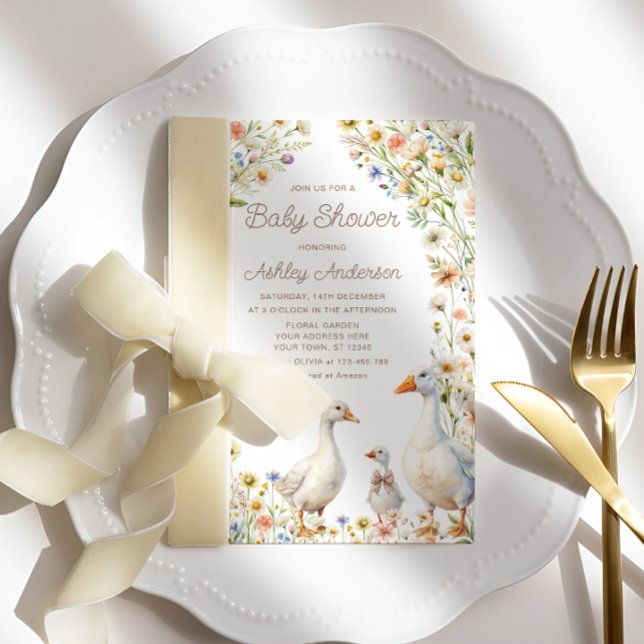 Rustikale Gänse Kinderdusche Einladung (Von Creator hochgeladen)